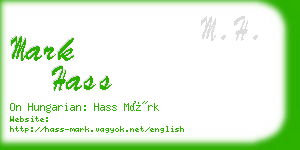 mark hass business card